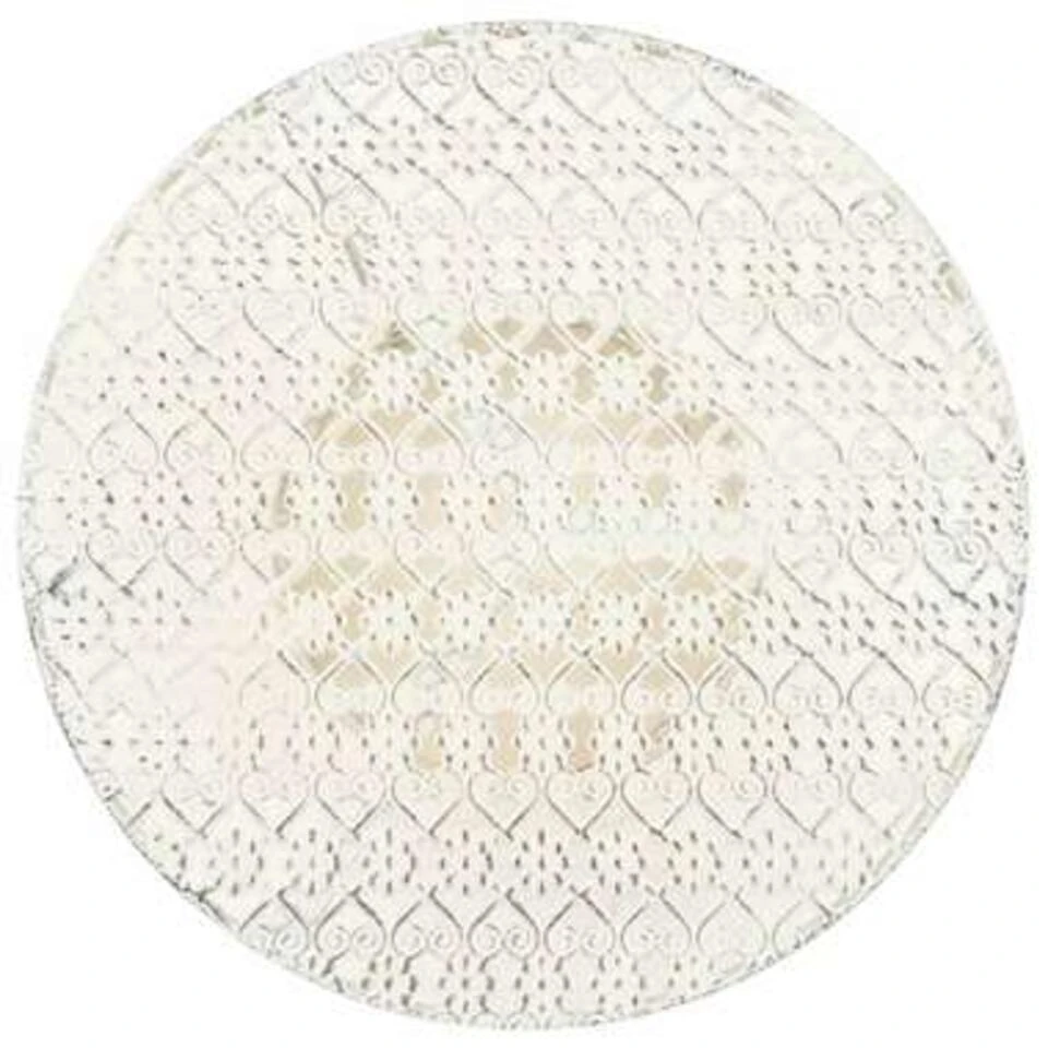 VidaXL Bistrotafel Vintage Stijl Rond 40x70 Cm Metaal Wit 4 VidaXL Bistrotafel Vintage Stijl Rond 40x70 Cm Metaal Wit - Afbeelding 2