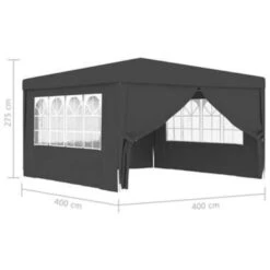 VidaXL Partytent Met Zijwanden Professioneel 90 G/m² 4x4 M Antraciet -Tuin & Buiten 0a3ffc6aef904469a2763ccf7dd97436