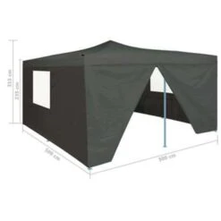 VidaXL Prieel Inklapbaar Met 4 Zijwanden 5x5 M Antraciet 7 VidaXL Prieel Inklapbaar Met 4 Zijwanden 5x5 M Antraciet -Tuin & Buiten 0e8238639a8644ba820504e2e46f8857