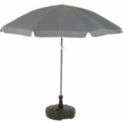 Merkloos Parasolvoet - Rond - Antraciet - D42 Cm - 13 Liter - Kunststof -Tuin & Buiten 1000000874 0103
