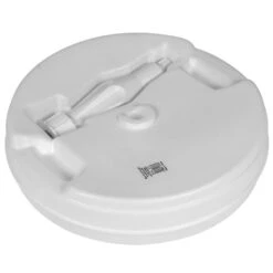 Merkloos Ronde Parasolvoet Wit 42 Cm 13 Liter -Tuin & Buiten 1000000910 0103