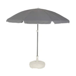 Merkloos Ronde Parasolvoet Wit 42 Cm 13 Liter -Tuin & Buiten 1000000910 0104
