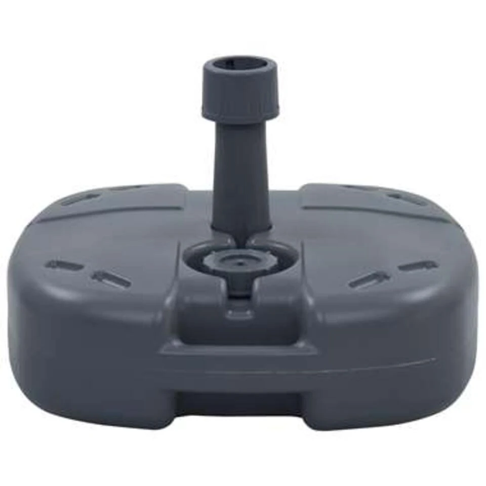 VidaXL Parasolvoet Draagbaar Gevuld Met Zand/water Grijs 3 VidaXL Parasolvoet Draagbaar Gevuld Met Zand/water Grijs