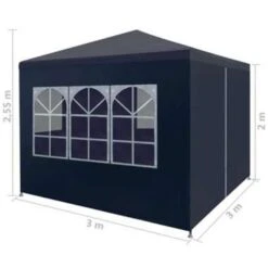 VidaXL Partytent 3x3 M Blauw 9 VidaXL Partytent 3x3 M Blauw -Tuin & Buiten 1000001125 0103