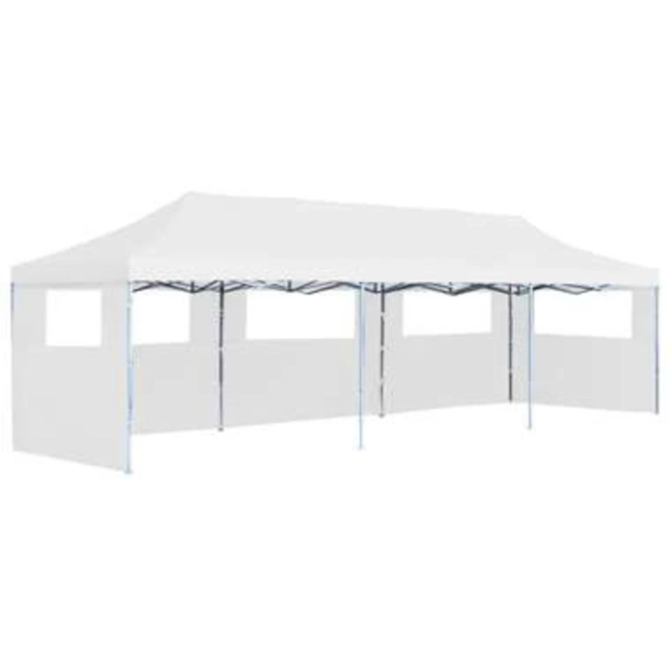 VidaXL Partytent Pop-up Met 5 Zijwanden 3x9 M Wit 3 VidaXL Partytent Pop-up Met 5 Zijwanden 3x9 M Wit