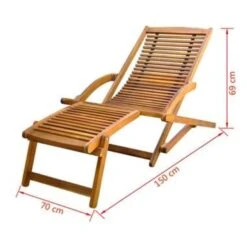 VidaXL Terrasstoel Met Voetensteun Massief Acaciahout 7 VidaXL Terrasstoel Met Voetensteun Massief Acaciahout -Tuin & Buiten 1000002735 0101