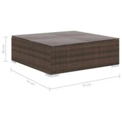 VidaXL 5-delige Loungeset Met Kussens Poly Rattan Bruin 9 VidaXL 5-delige Loungeset Met Kussens Poly Rattan Bruin -Tuin & Buiten 1000003027 0103