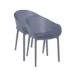Garden Impressions Sky Tuinstoel - Donker Grijs - 2 Stuks -Tuin & Buiten 1000003925