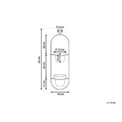 Beliani Plantenbak Voor Buiten AGIOS - Zwart Ijzer -Tuin & Buiten 1000005212 0102