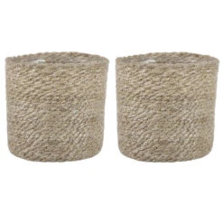 Mica Decorations Plantenpot - Rotan - Bruin - Plantenmand - 14 X 14 Cm 9 Mica Decorations Plantenpot - Rotan - Bruin - Plantenmand - 14 X 14 Cm -Tuin & Buiten 1000005241 0103