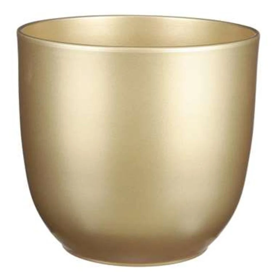 Mica Decorations Bloempot - Goudkleurig - Keramiek - 25 X 23 Cm 3 Mica Decorations Bloempot - Goudkleurig - Keramiek - 25 X 23 Cm