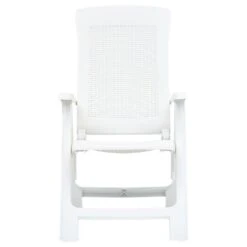VidaXL Tuinstoelen 2 St Verstelbaar Kunststof Wit -Tuin & Buiten 1000006296 0102