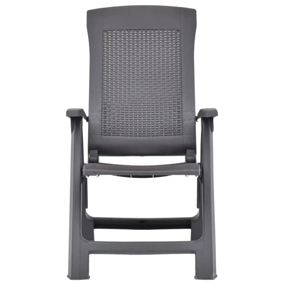 VidaXL Tuinstoelen 2 St Verstelbaar Kunststof Mokka 5 VidaXL Tuinstoelen 2 St Verstelbaar Kunststof Mokka - Afbeelding 3