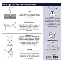 Nesling Coolfit 5x5x5m Navy Blauw -Tuin & Buiten 1000006806 0111