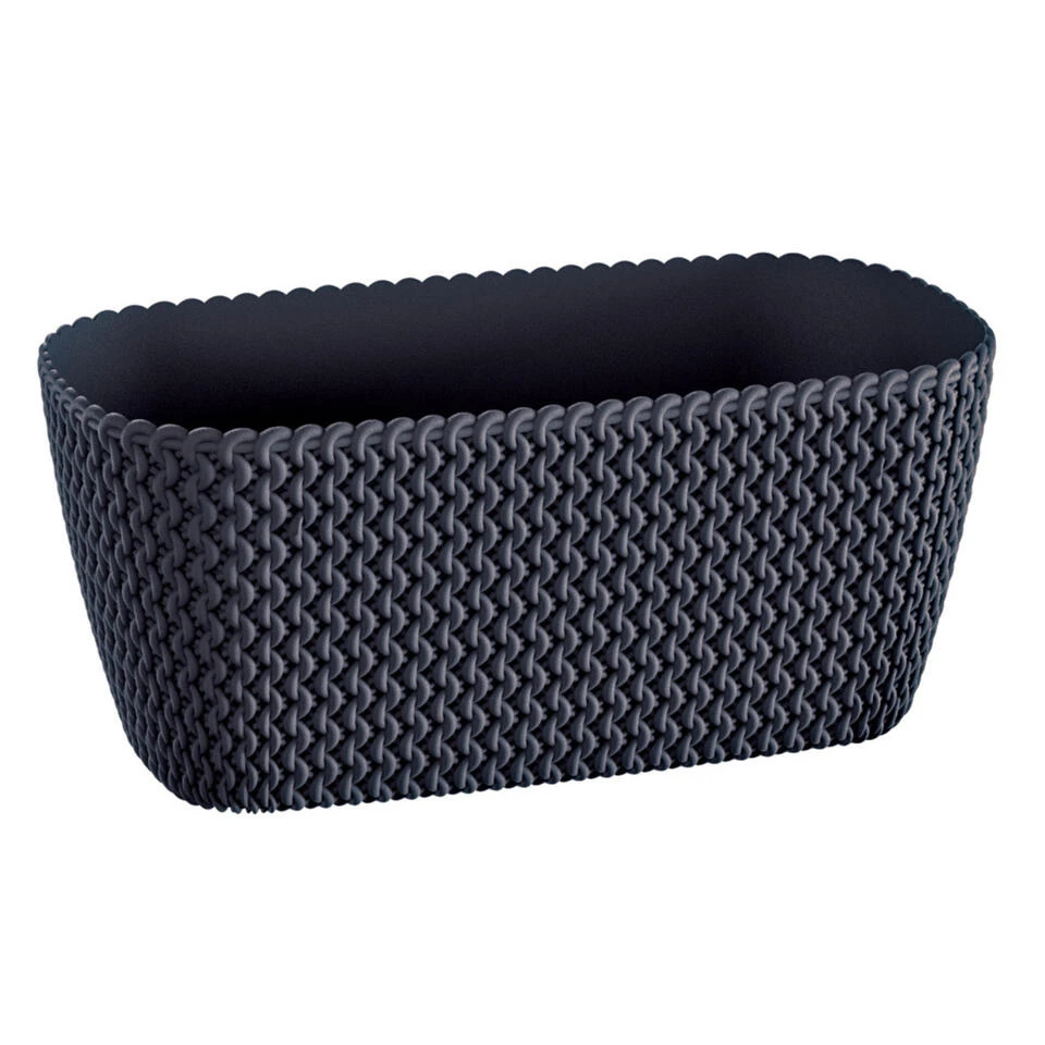 Prosperplast Plantenbak Splofy - Antraciet - Voor Buiten - 40 Cm 3 Prosperplast Plantenbak Splofy - Antraciet - Voor Buiten - 40 Cm