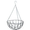 Nature Hanging Basket - Metaaldraad - Donkergroen - 13 X 25 X 25 Cm -Tuin & Buiten 1000008210