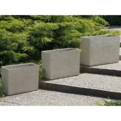 Beliani Plantenbak Voor Buiten EDESSA - Beige Stenenmix 7 Beliani Plantenbak Voor Buiten EDESSA - Beige Stenenmix -Tuin & Buiten 1000010844 0101