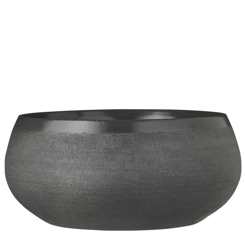 Mica Decorations Bloempot - Schaal - Grijs - Keramiek - 26 X 12 Cm 3 Mica Decorations Bloempot - Schaal - Grijs - Keramiek - 26 X 12 Cm