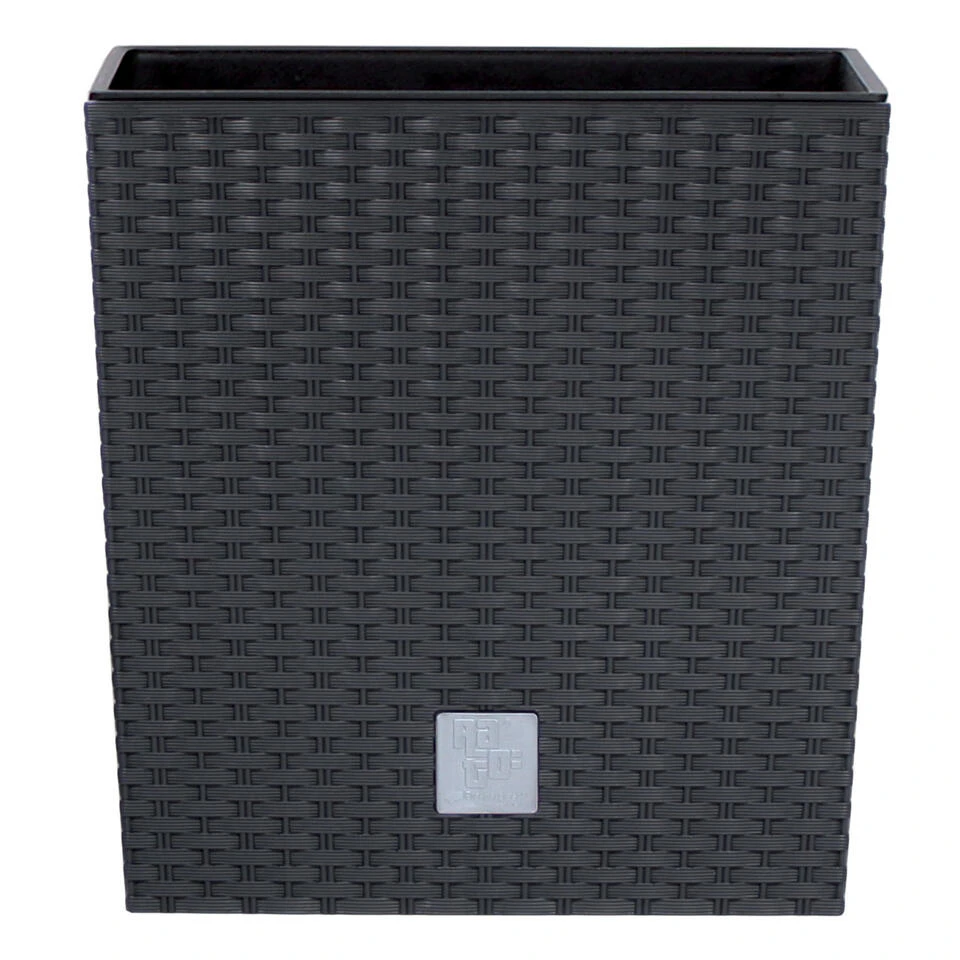 Prosperplast Plantenbak Rato - Antraciet - Rotan - Kunststof - 32 Cm 3 Prosperplast Plantenbak Rato - Antraciet - Rotan - Kunststof - 32 Cm