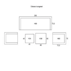 Garden Impressions Odessa Lounge Set 5-delig - Grijs -Tuin & Buiten 1000013869 0103