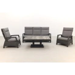 VDG Darwin/Jersey Stoel-bank Loungeset Verstelbaar - Antraciet -Tuin & Buiten 1000031636 0103