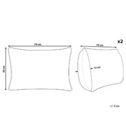 Beliani Buitenkussen KASTOS - Multicolor Polyester -Tuin & Buiten 1000034336 0102