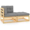 VidaXL 2-delige Loungeset Met Kussens Massief Grenenhout 70 X 70 X 67 Cm 1 VidaXL 2-delige Loungeset Met Kussens Massief Grenenhout 70 X 70 X 67 Cm -Tuin & Buiten 1000035698