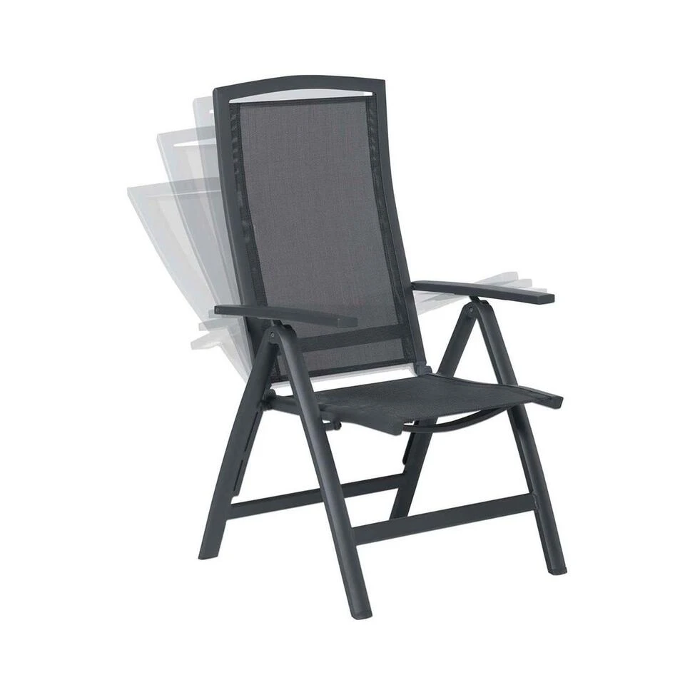 Garden Impressions Rosa Tuinstoel Verstelbaar - Antraciet 3 Garden Impressions Rosa Tuinstoel Verstelbaar - Antraciet