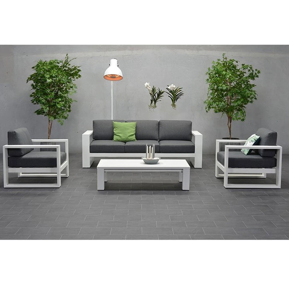 Garden Impressions Plaza 3-zits Lounge Tuinbank - Mat Wit 4 Garden Impressions Plaza 3-zits Lounge Tuinbank - Mat Wit - Afbeelding 2