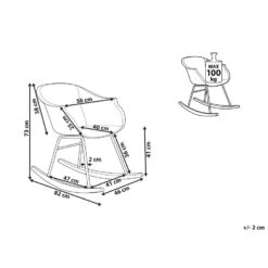 Beliani Schommelstoel HARMONY - Geel Polypropyleen -Tuin & Buiten 1000041319 0102