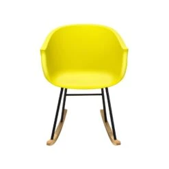 Beliani Schommelstoel HARMONY - Geel Polypropyleen -Tuin & Buiten 1000041319 0103