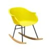 Beliani Schommelstoel HARMONY - Geel Polypropyleen -Tuin & Buiten 1000041319