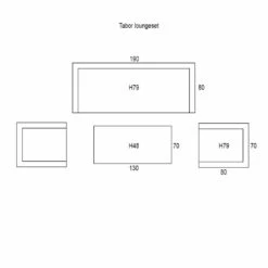 Garden Impressions Tabor Loungeset 4-delig - Mystic Grey -Tuin & Buiten 1000041518 0103