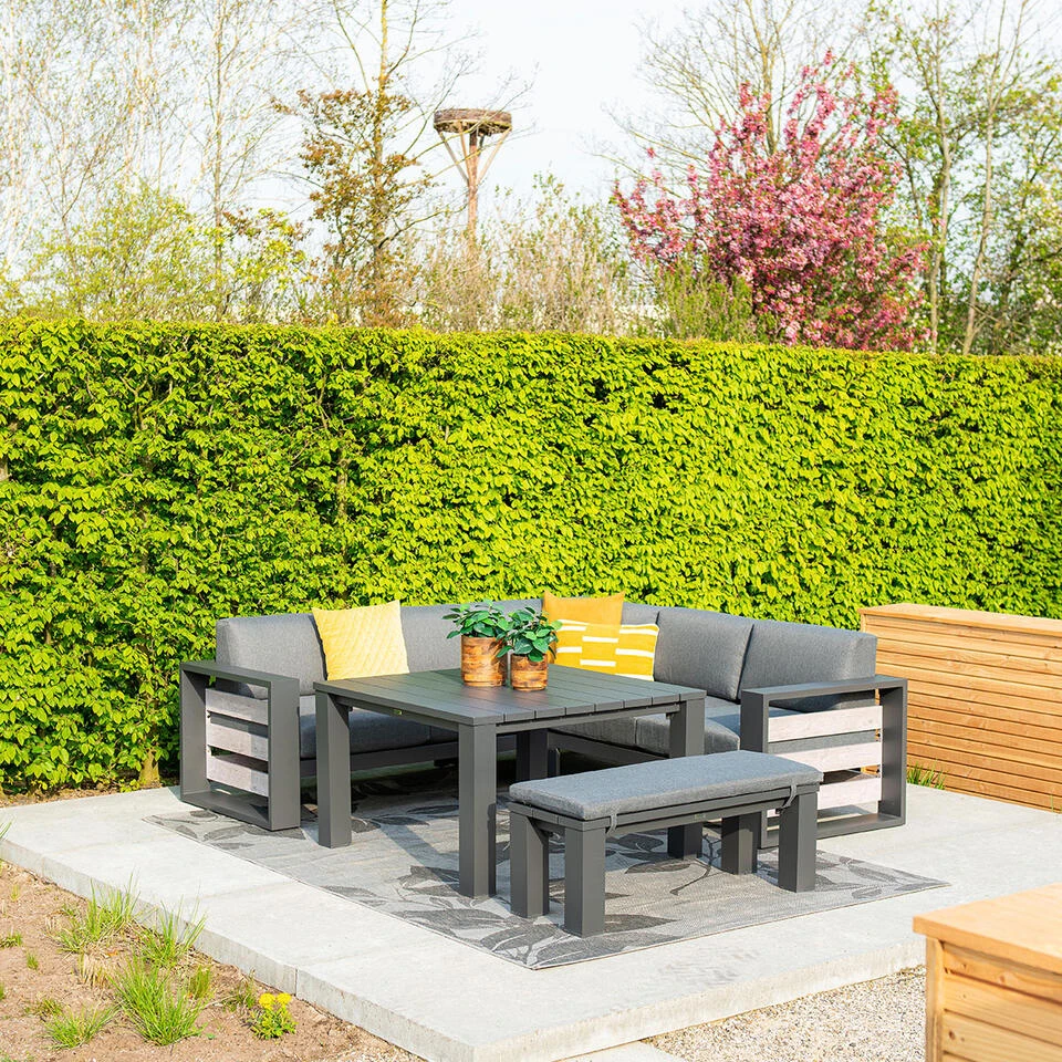 Garden Impressions Nika Sportbank 115,5 X 43 Cm - Donker Grijs 4 Garden Impressions Nika Sportbank 115,5 X 43 Cm - Donker Grijs - Afbeelding 2