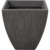 Pro Garden Bloempot Geribbeld Lava 42cm Grijs -Tuin & Buiten 1000043063