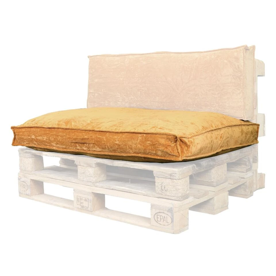 Unique Living Palletkussen Bay Oker Geel - 120x80cm 4 Unique Living Palletkussen Bay Oker Geel - 120x80cm - Afbeelding 2