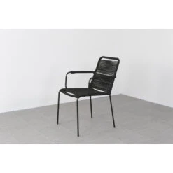 VDG Denver Rope Stapelbare Tuinstoel - Zwart 8 VDG Denver Rope Stapelbare Tuinstoel - Zwart -Tuin & Buiten 1000048025 0102