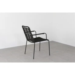 VDG Denver Rope Stapelbare Tuinstoel - Zwart 9 VDG Denver Rope Stapelbare Tuinstoel - Zwart -Tuin & Buiten 1000048025 0103