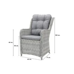 Suns Richmond Dining Tuinstoel - Pearl Grey -Tuin & Buiten 1000048034 0101