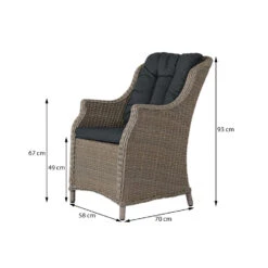 VDG King Dining Tuinstoel - Dessert -Tuin & Buiten 1000048038 0101