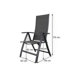 VDG Corsica Verstelbare Tuinstoel - Antraciet 7 VDG Corsica Verstelbare Tuinstoel - Antraciet -Tuin & Buiten 1000048048 0101