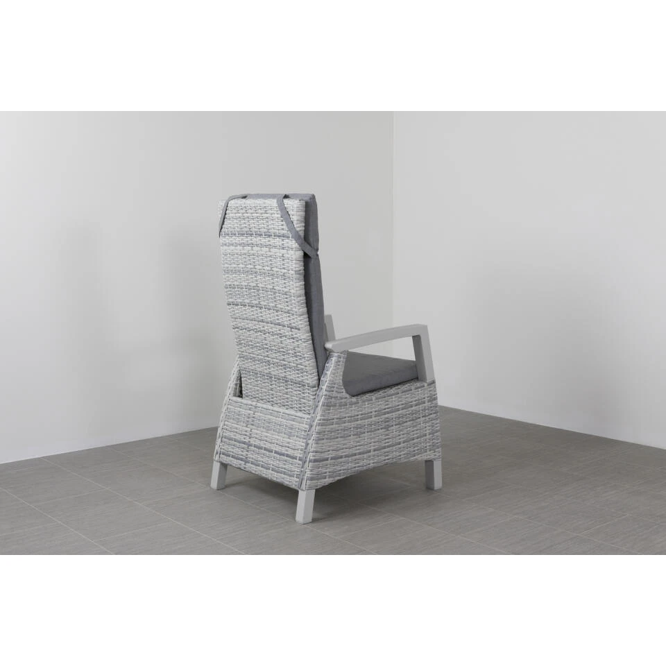 VDG Darwin Wicker Verstelbare Tuinstoel - Licht Grijs 6 VDG Darwin Wicker Verstelbare Tuinstoel - Licht Grijs - Afbeelding 4
