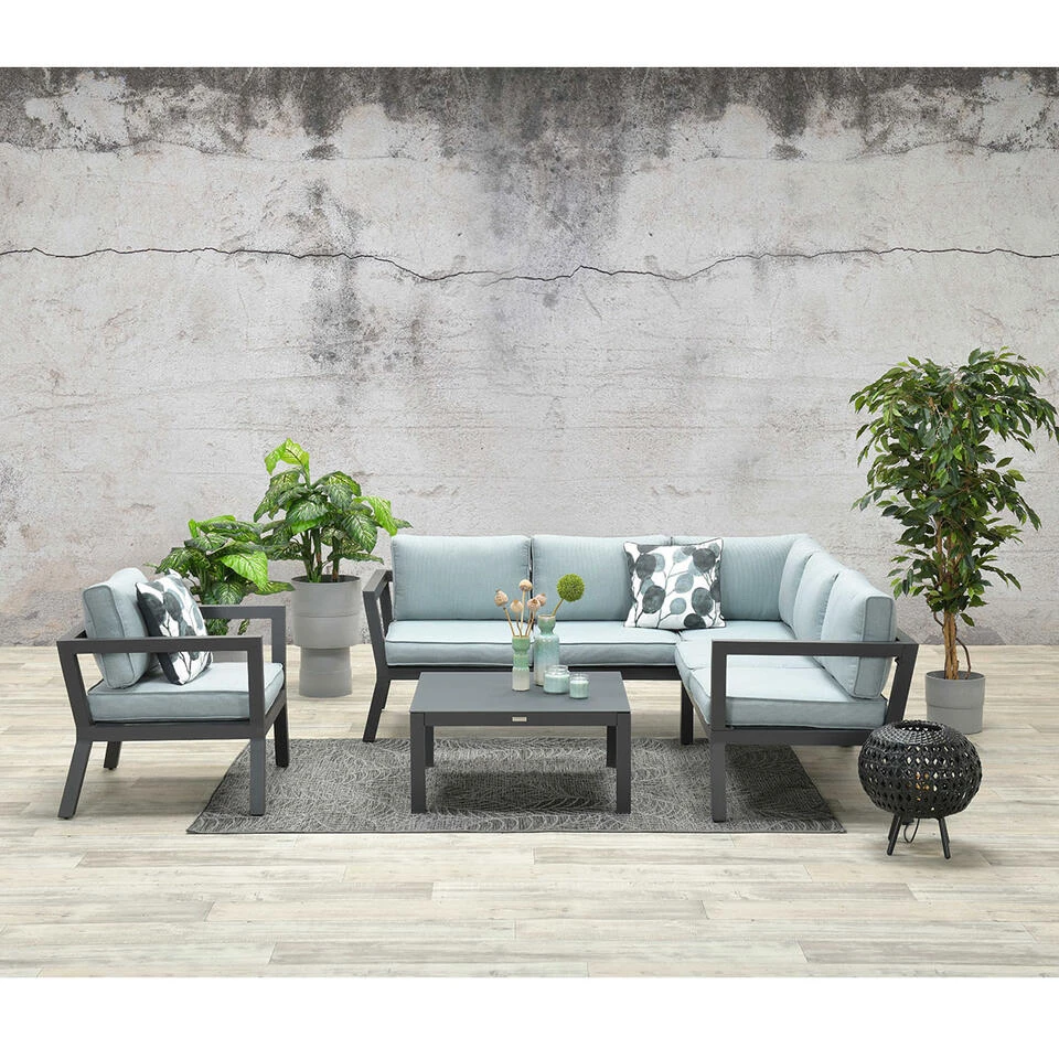 Garden Impressions San Luis Loungeset 3-delig - Mint Grijs 4 Garden Impressions San Luis Loungeset 3-delig - Mint Grijs - Afbeelding 2