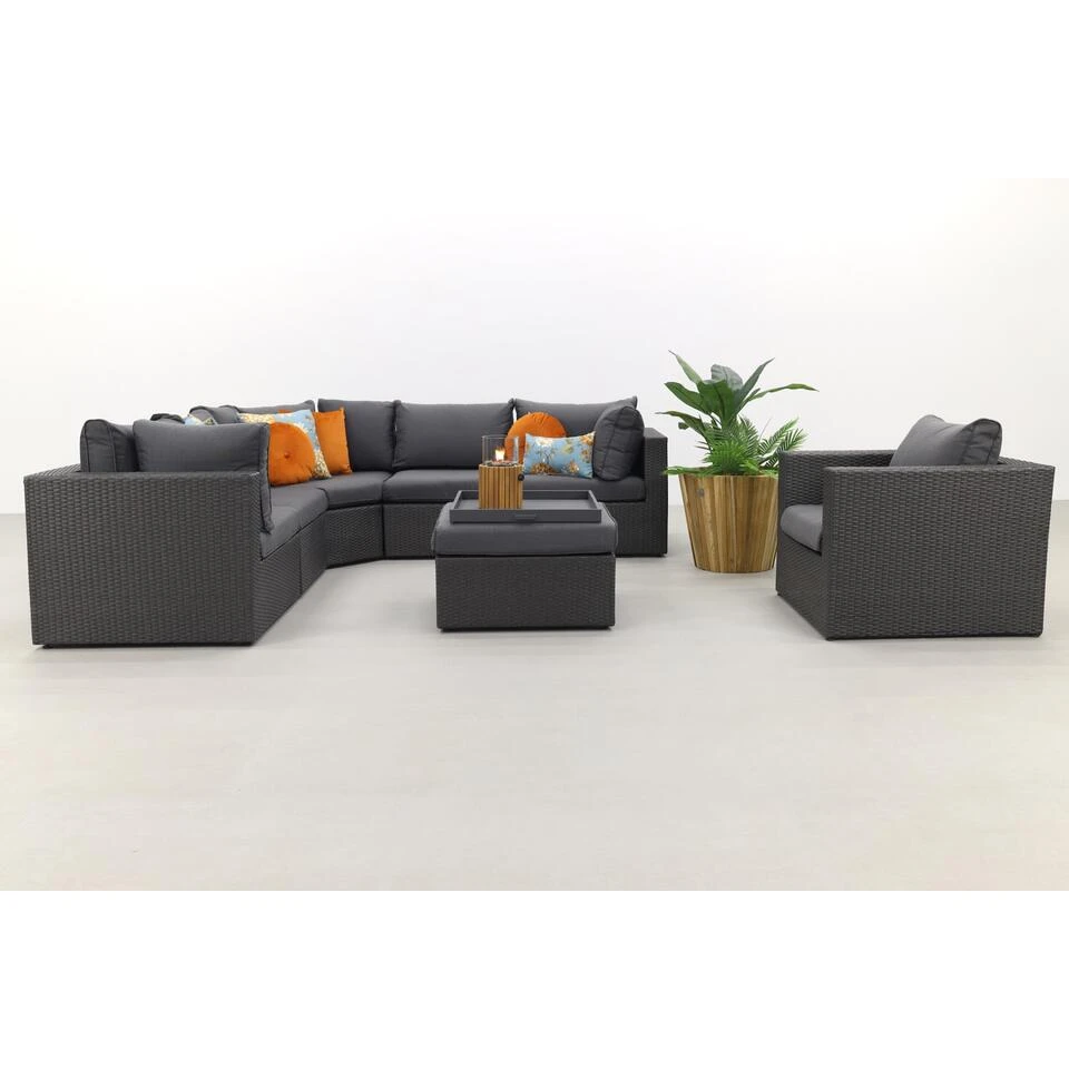 Suns XL Loungeset Parma - Inclusief Loungestoel - Antraciet 4 Suns XL Loungeset Parma - Inclusief Loungestoel - Antraciet - Afbeelding 2