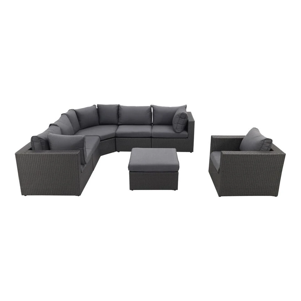 Suns XL Loungeset Parma - Inclusief Loungestoel - Antraciet 3 Suns XL Loungeset Parma - Inclusief Loungestoel - Antraciet