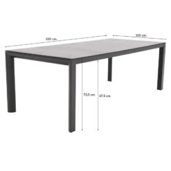 VDG Baltimor Dining Tuintafel - 220 X 100 Cm -Tuin & Buiten 1000053255 0101