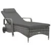 VidaXL Ligbed Met Wielen Poly Rattan Antraciet 1 VidaXL Ligbed Met Wielen Poly Rattan Antraciet -Tuin & Buiten 1000056365