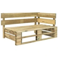 VidaXL Tuinhoekbank Pallet Groen Geïmpregneerd Grenenhout -Tuin & Buiten 1000056410 0101