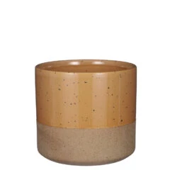 Mica Decorations Lago Bloempot - H16,5 X Ø18 Cm - Bruin