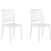 Beliani Tuinstoel SERSALE - Wit Synthetisch Materiaal 1 Beliani Tuinstoel SERSALE - Wit Synthetisch Materiaal -Tuin & Buiten 1000064611